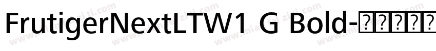 FrutigerNextLTW1 G Bold字体转换